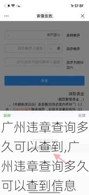 广州违章查询多久可以查到,广州违章查询多久可以查到信息